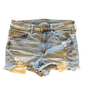 American Eagle Outfitters Blue Jean Shorts Distressed Style